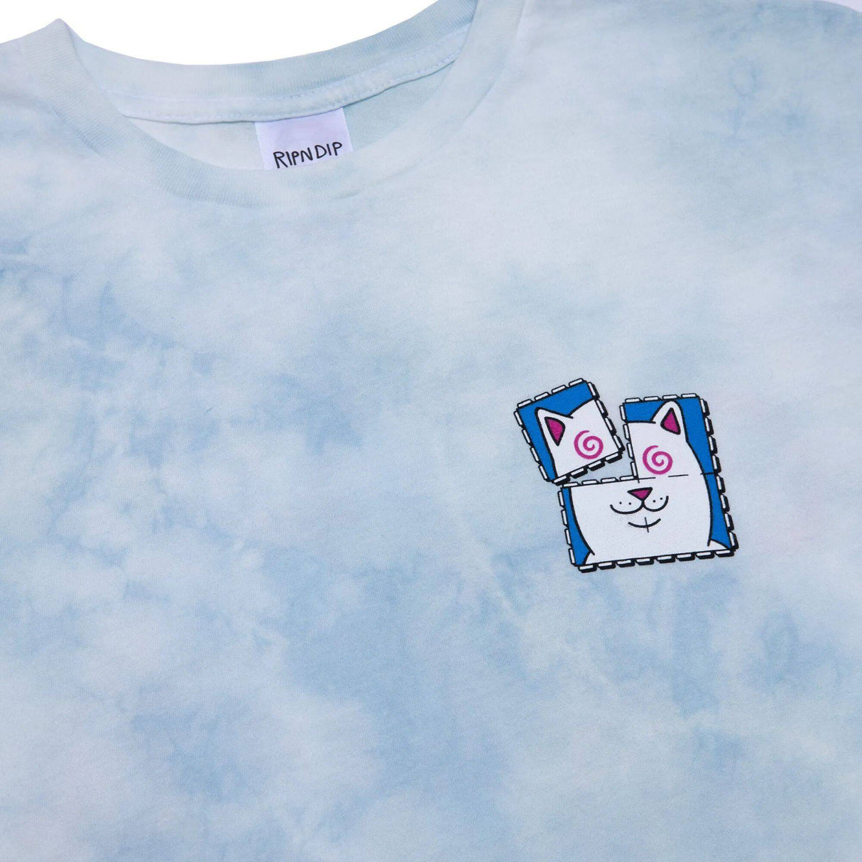 RIPNDIP Acid Playdo T Shirt - Light Blue Cloud Wash