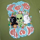 RIPNDIP Flower Child T Shirt - Dirty Olive