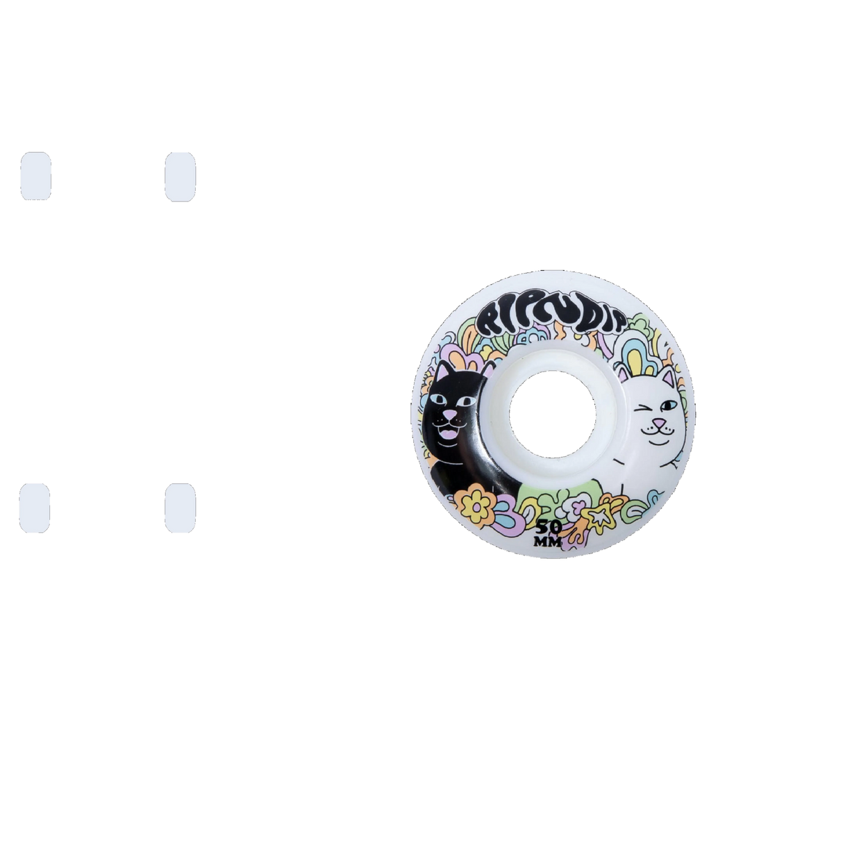 RIPNDIP Flower Child Skateboard Wheels - White 50mm