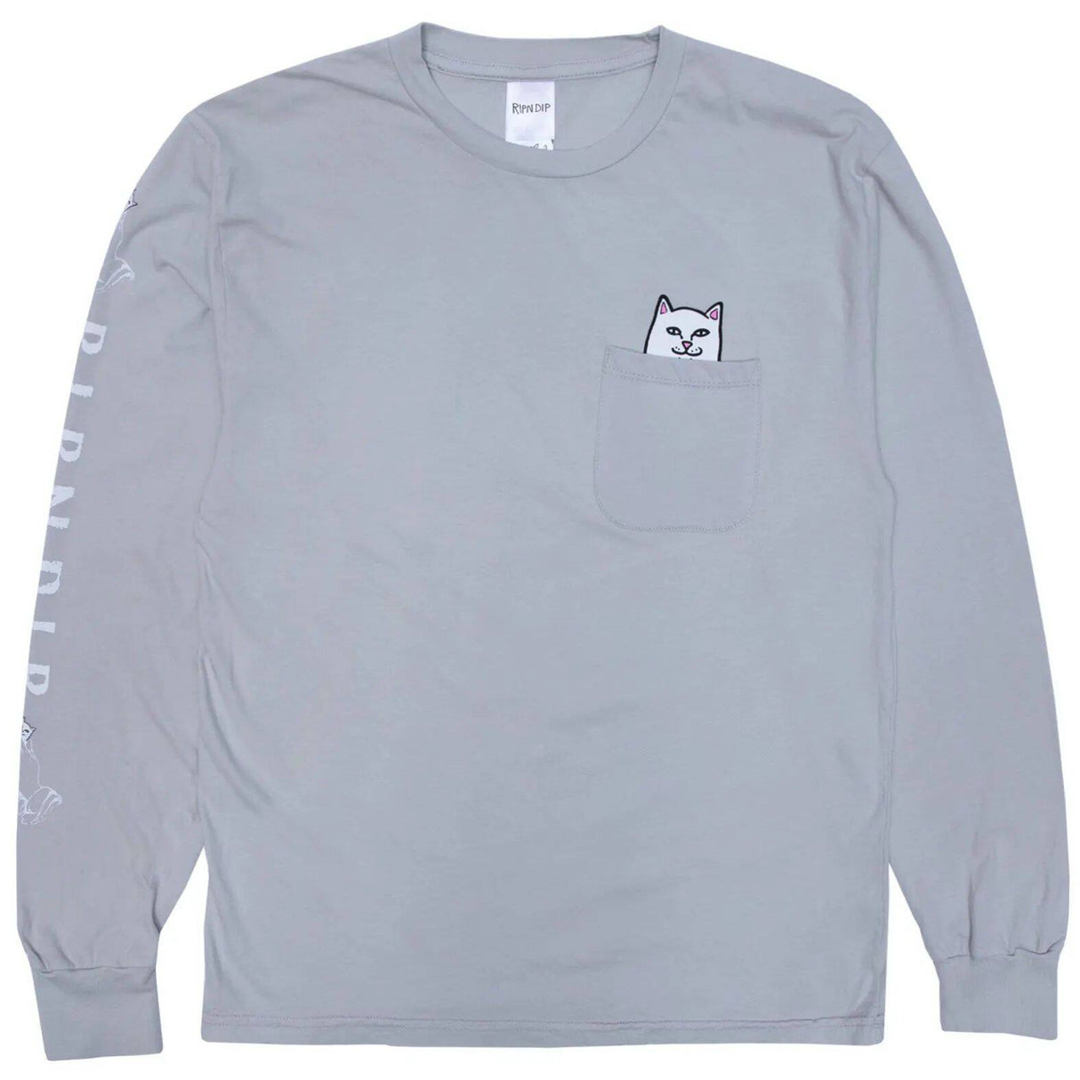 RIPNDIP Lord Nermal Long Sleeve T Shirt - Grey