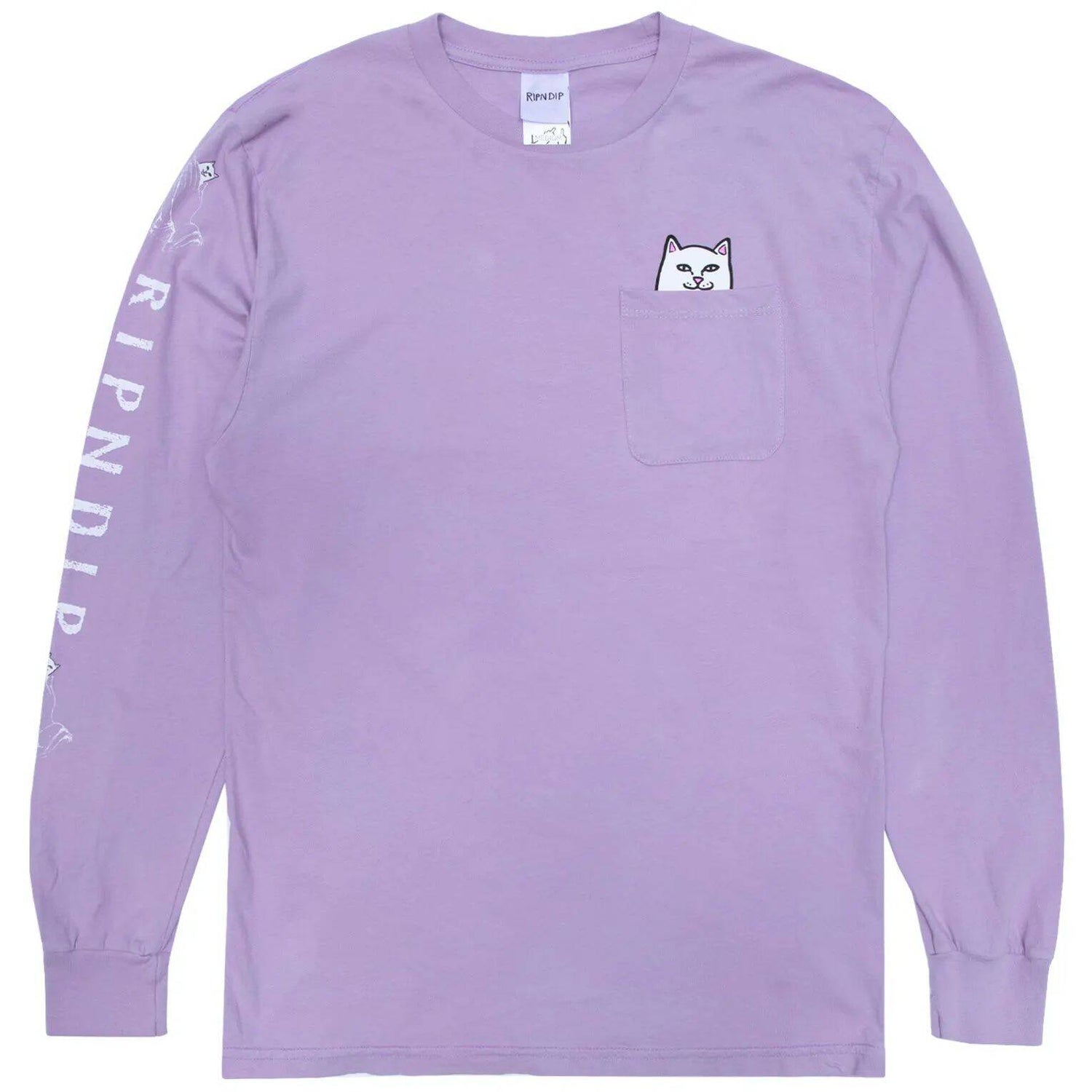 RIPNDIP Lord Nermal Long Sleeve T Shirt - Mauve