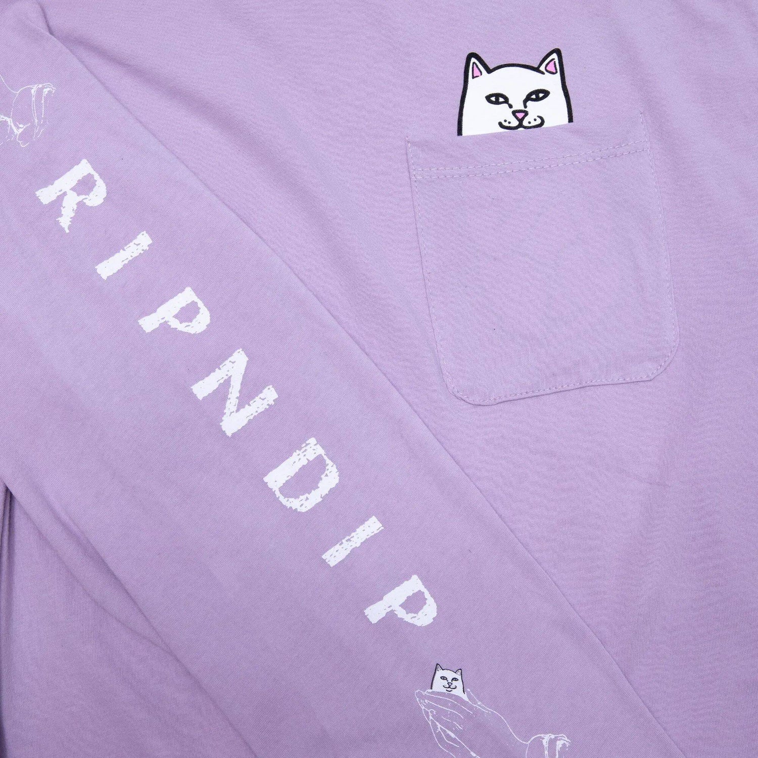 RIPNDIP Lord Nermal Long Sleeve T Shirt - Mauve