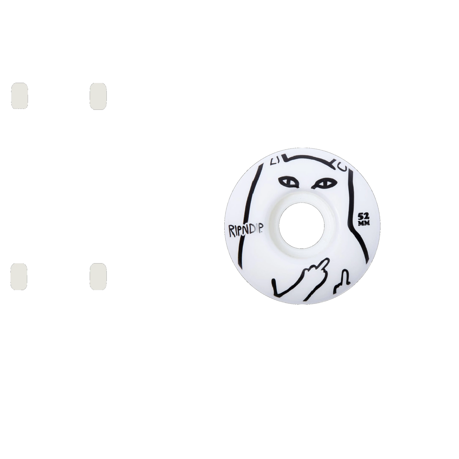RIPNDIP Lord Nermal Skateboard Wheels - White 54mm