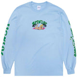 RIPNDIP Nermrider Beach Long Sleeve T Shirt - Baby Blue
