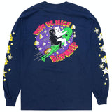 RIPNDIP Stargazer Long Sleeve T Shirt - Navy Blue
