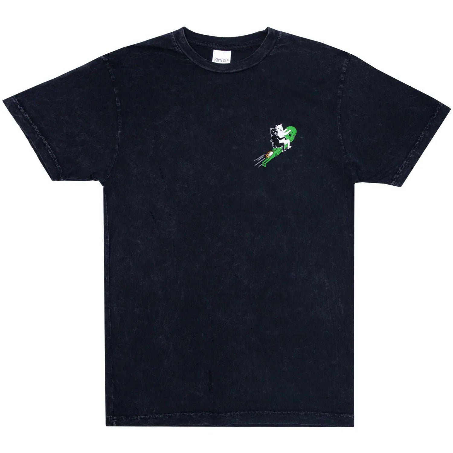 RIPNDIP Star Gazer T Shirt - Black Mineral Wash