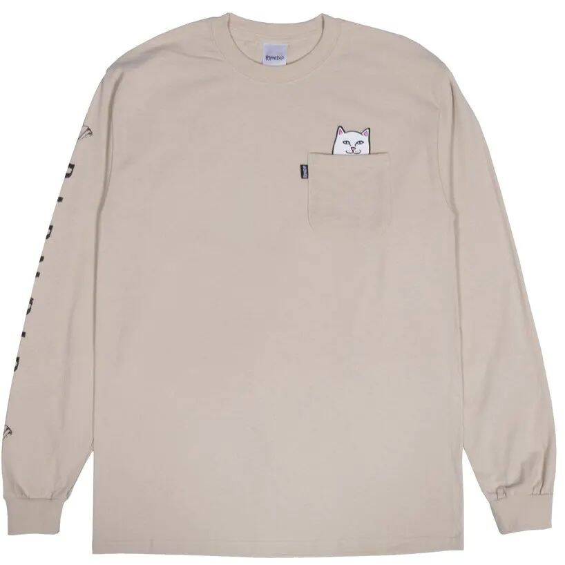 RIPNDIP Lord Nermal Long Sleeve T Shirt - Tan