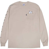 RIPNDIP Lord Nermal Long Sleeve T Shirt - Tan