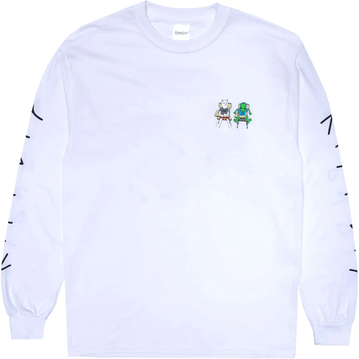RIPNDIP Butts Up Long Sleeve T Shirt - White