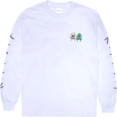 RIPNDIP Butts Up Long Sleeve T Shirt - White