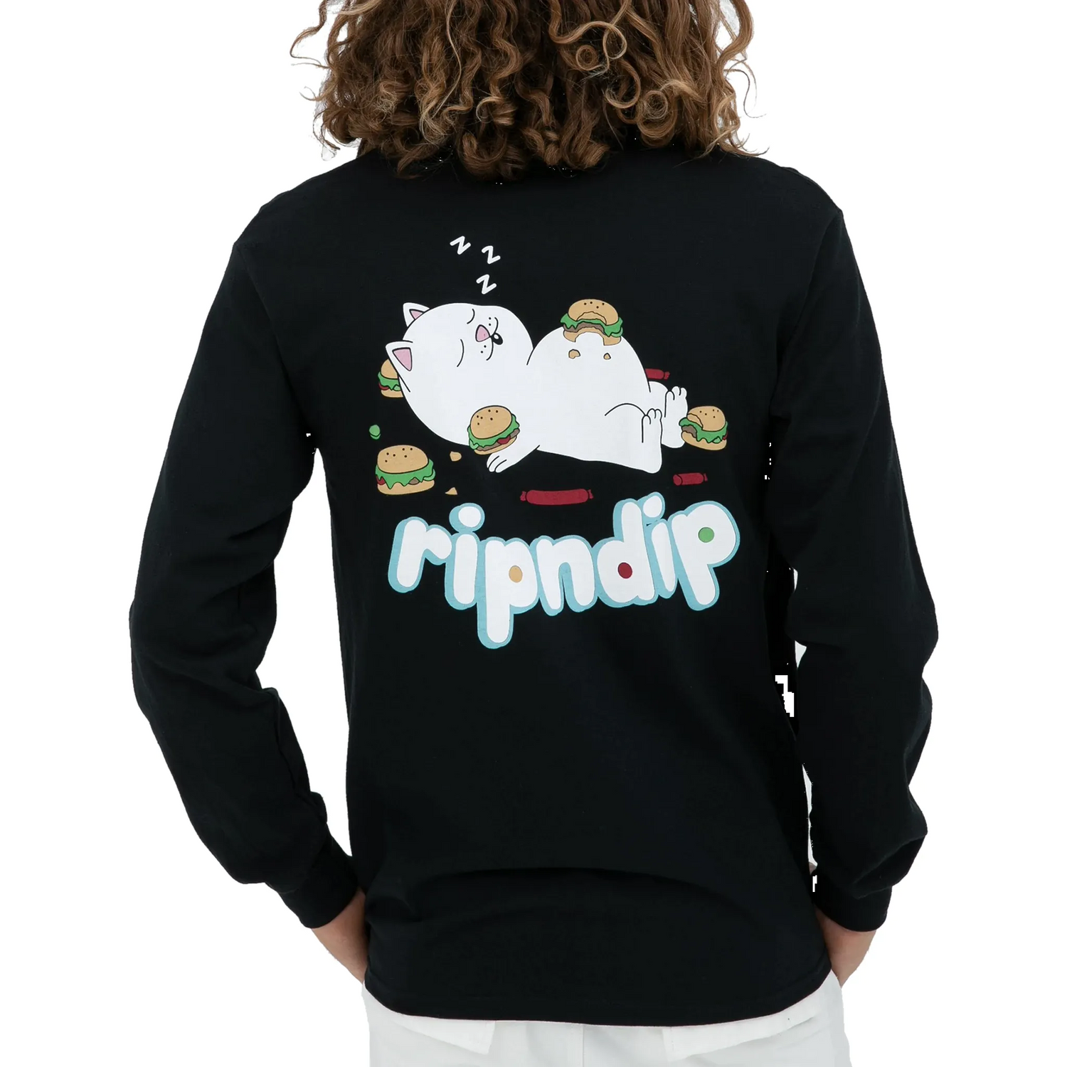 RIPNDIP Fat Hungry Baby Long Sleeve T Shirt - Black
