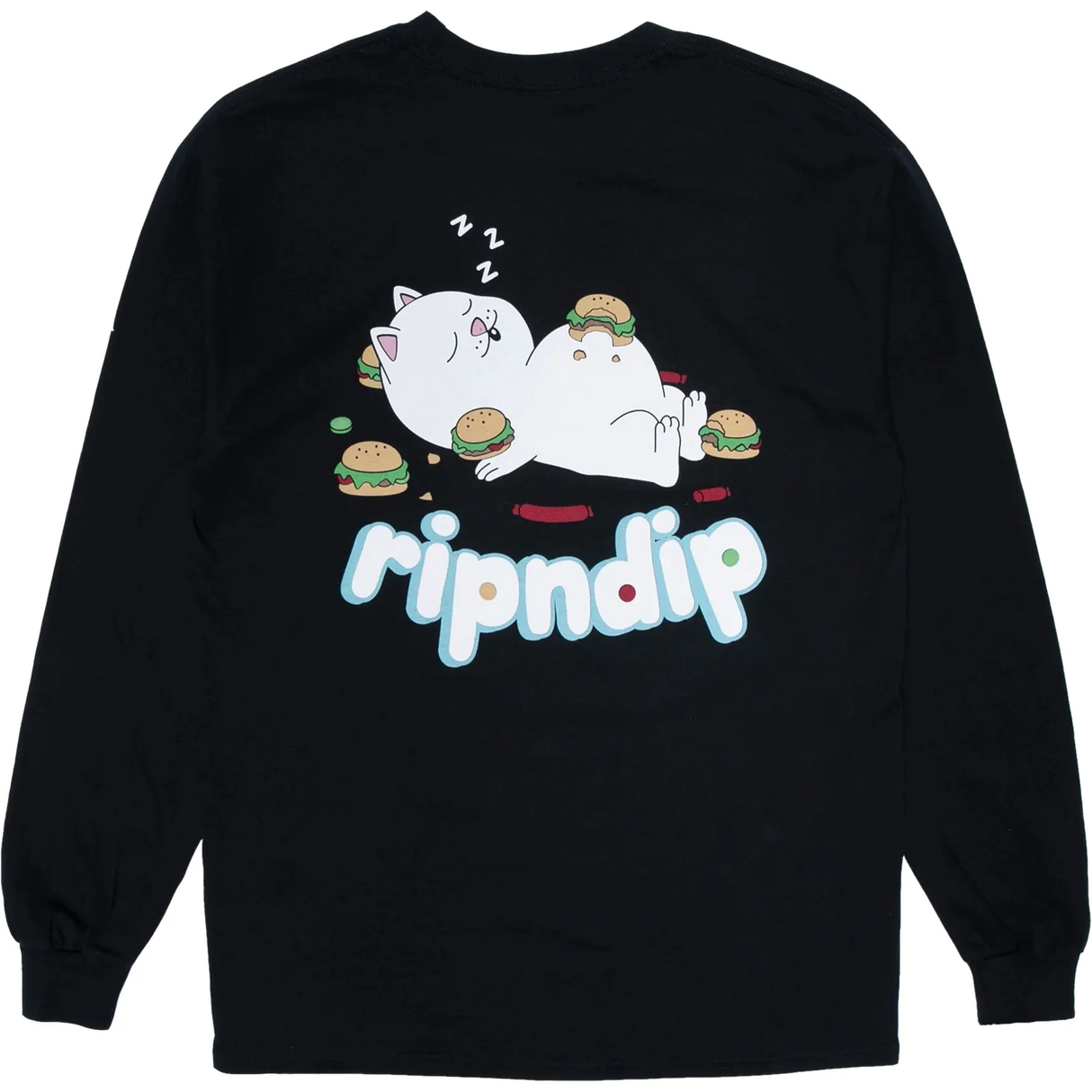 RIPNDIP Fat Hungry Baby Long Sleeve T Shirt - Black