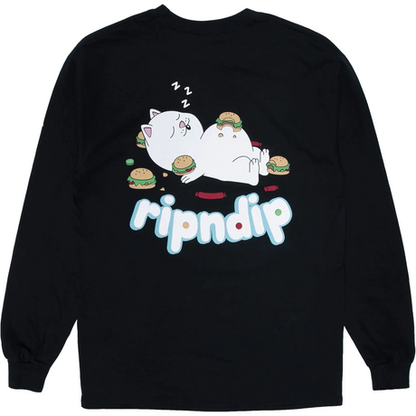 RIPNDIP Fat Hungry Baby Long Sleeve T Shirt - Black