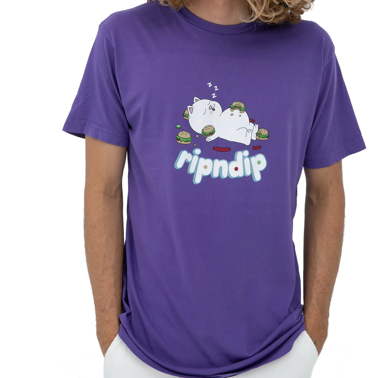RIPNDIP Fat Hungry Baby T Shirt - Purple MED