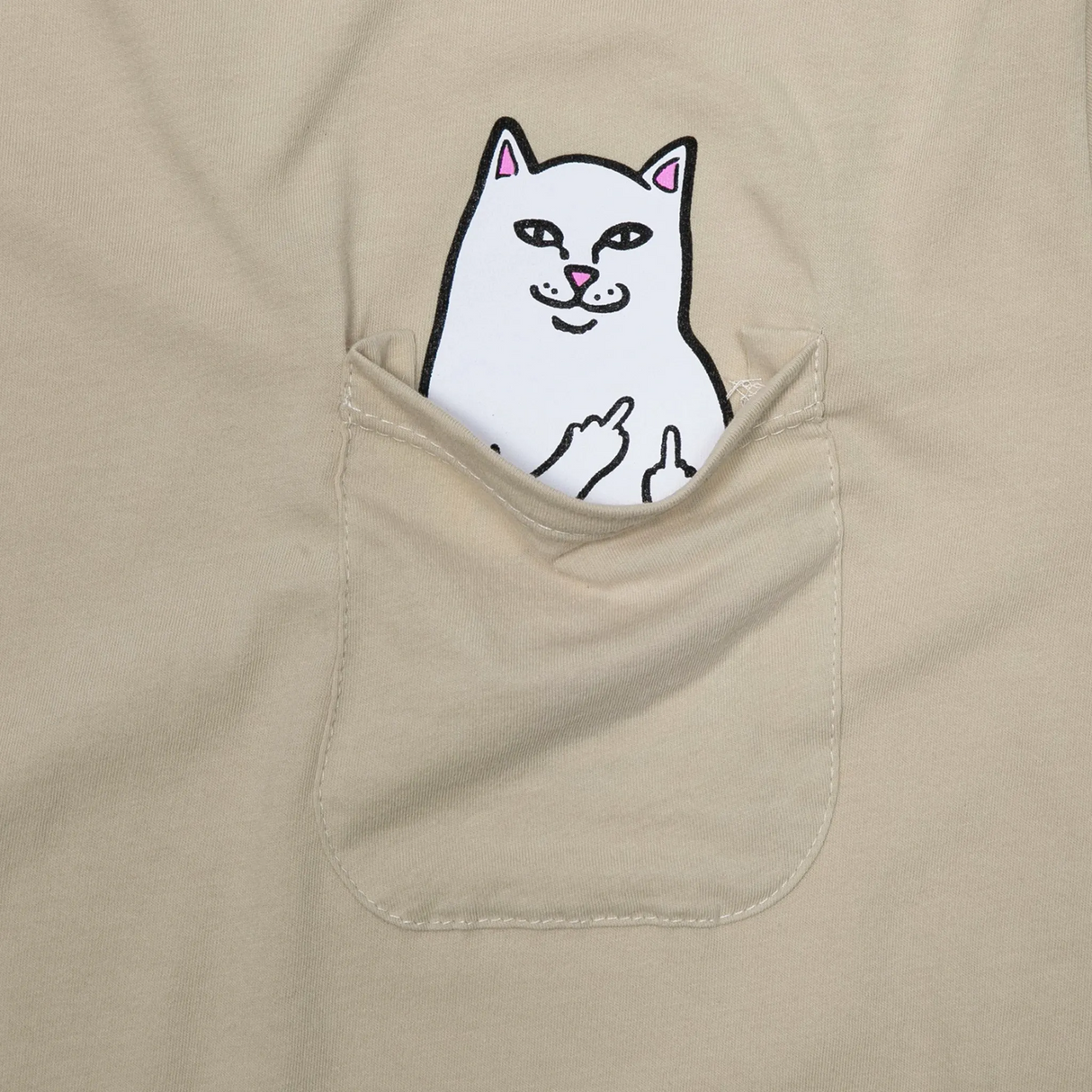 RIPNDIP Lord Nermal Pocket T Shirt - Tan