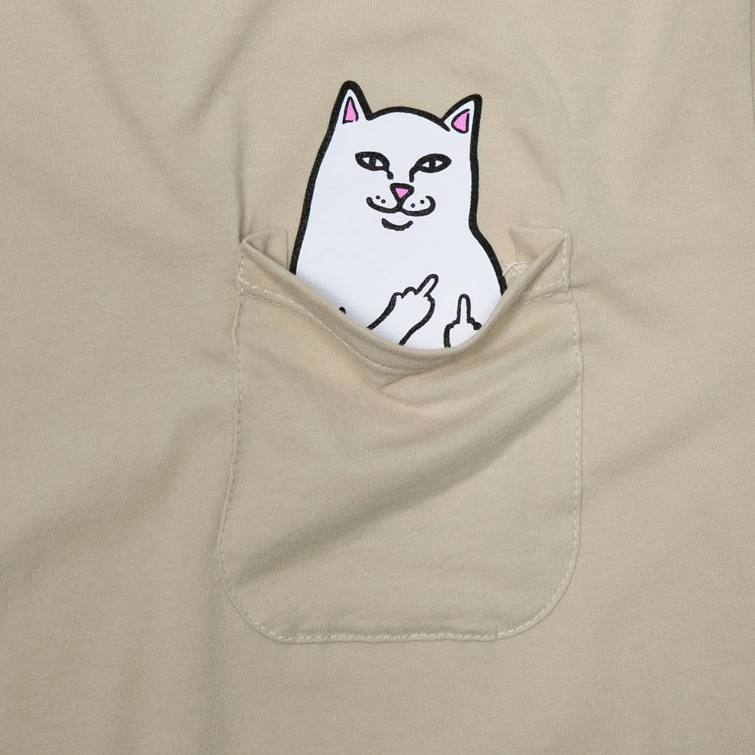 RIPNDIP Lord Nermal Pocket T Shirt - Tan