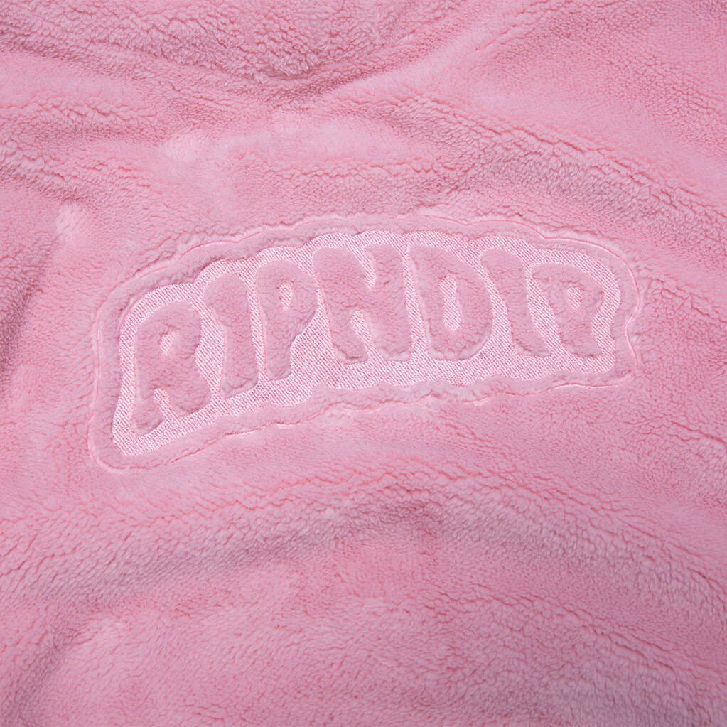 RIPNDIP Bubble Sherpa Embroidered Hoodie - Pink