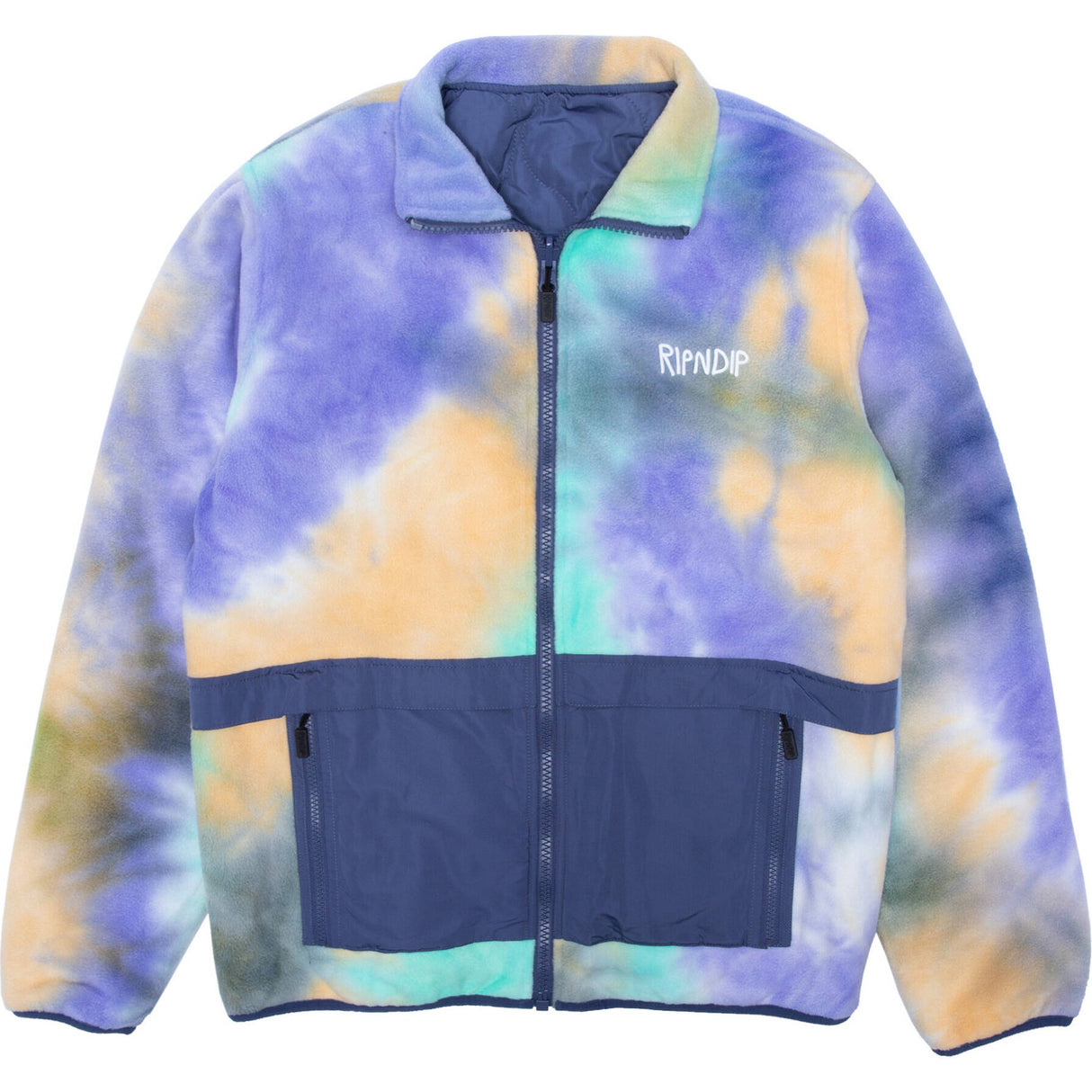 RIPNDIP Castanza Reversible Brushed Fleece & Quilted Jacket - Purple