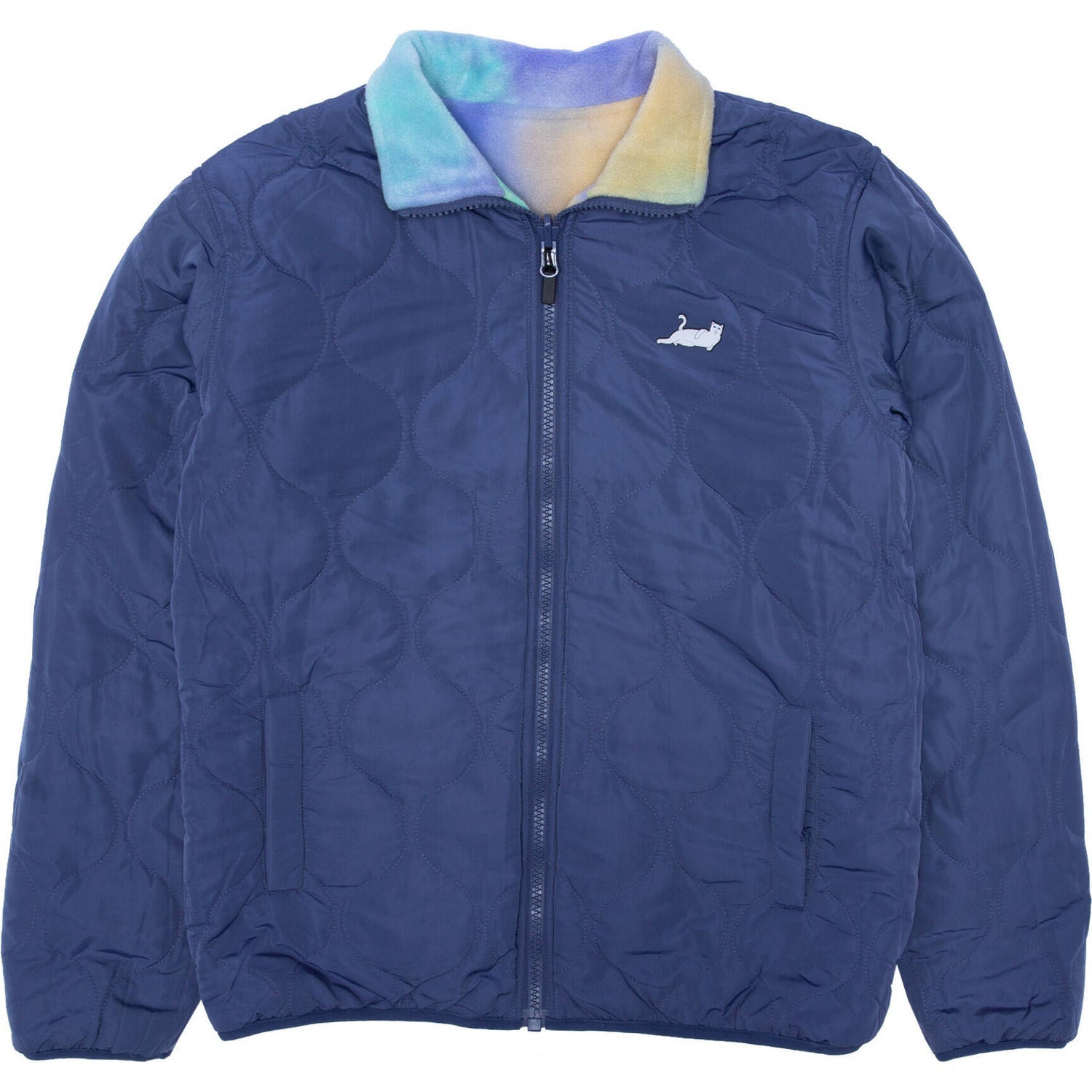 RIPNDIP Castanza Reversible Brushed Fleece & Quilted Jacket - Purple