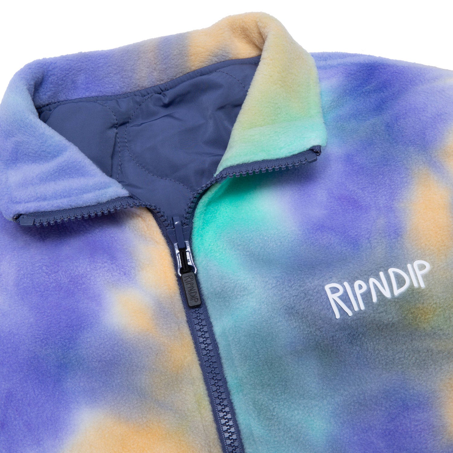 RIPNDIP Castanza Reversible Brushed Fleece & Quilted Jacket - Purple