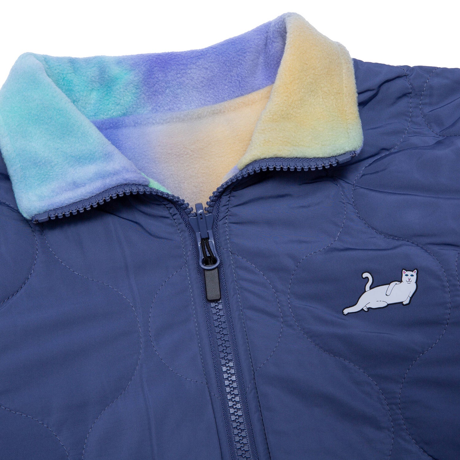 RIPNDIP Castanza Reversible Brushed Fleece & Quilted Jacket - Purple
