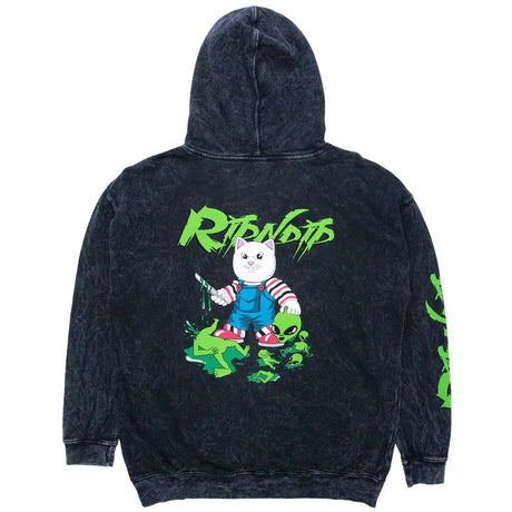 RIPNDIP Child's Play Hoodie - Black Mineral Wash