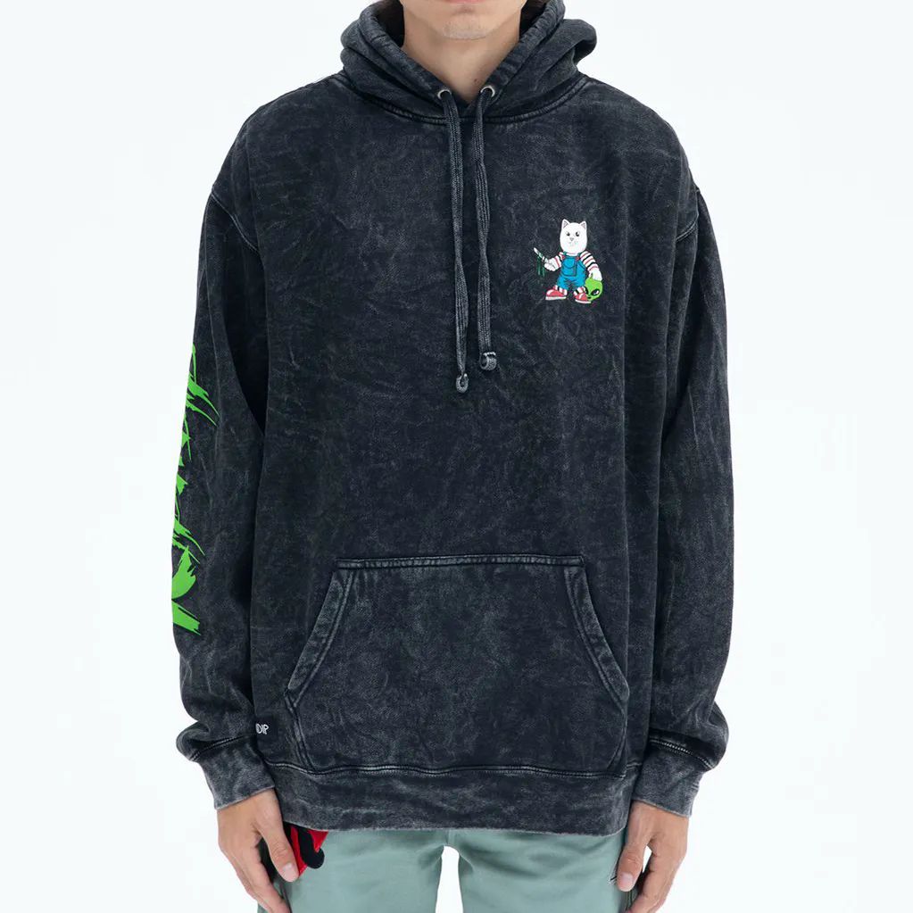 RIPNDIP Child's Play Hoodie - Black Mineral Wash