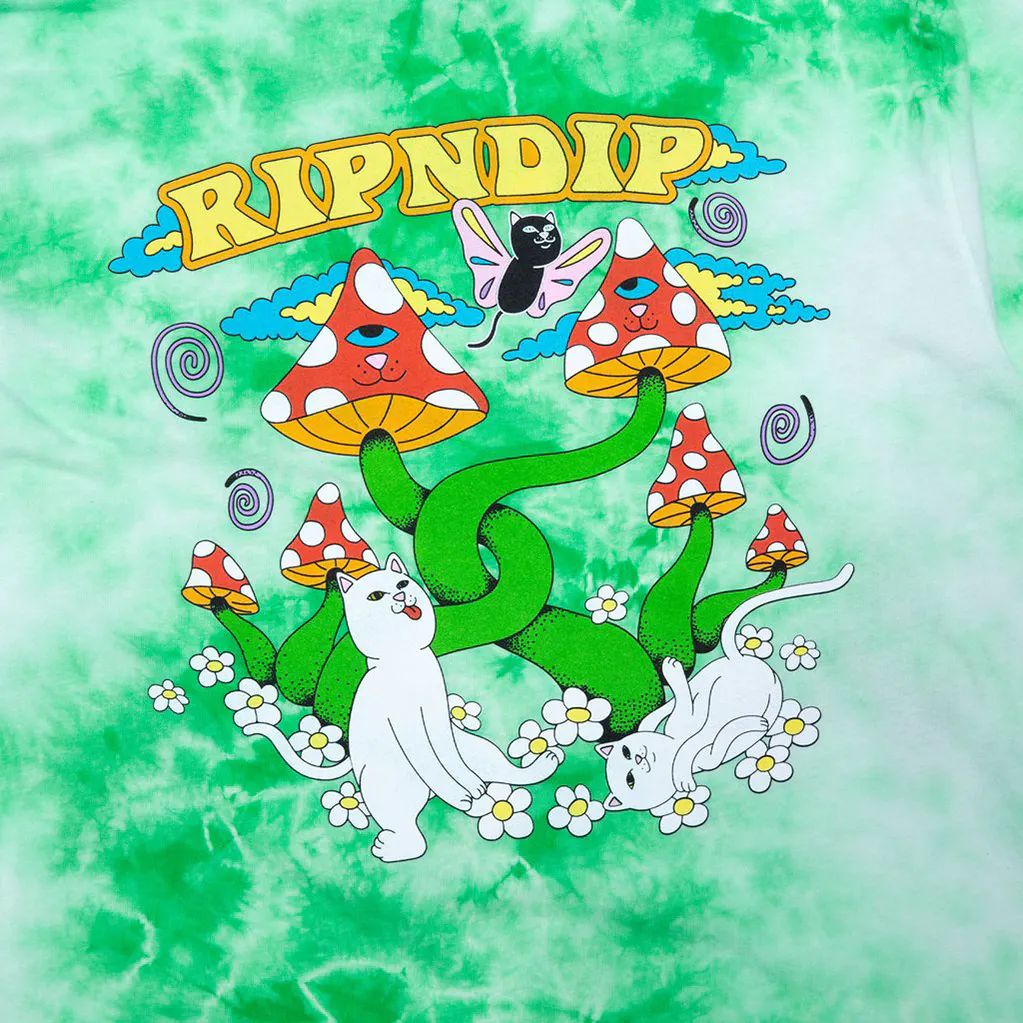 RIPNDIP Cloud Sixty Nine Long Sleeve T Shirt - Lime Cloud Wash