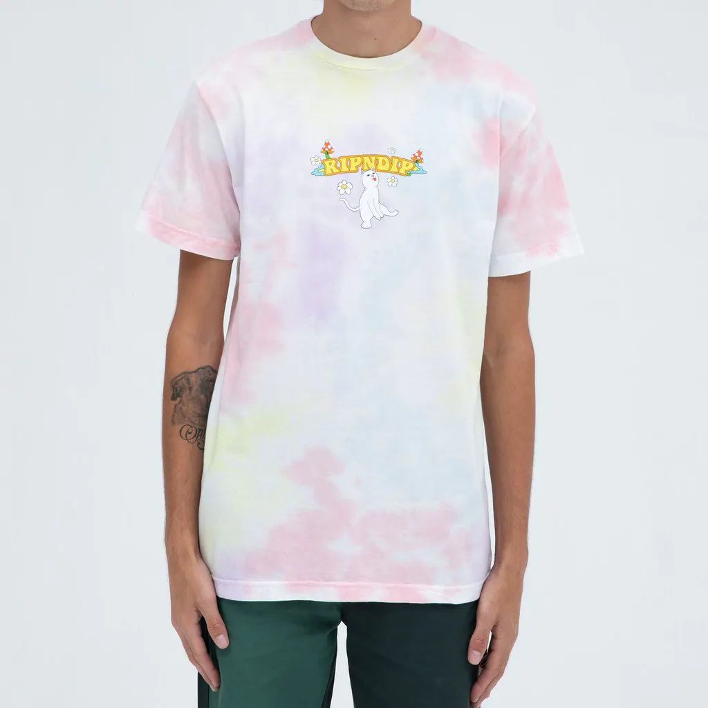 RIPNDIP Cloud Sixty Nine T Shirt - Peach/Lavender Wash