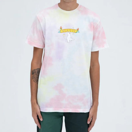 RIPNDIP Cloud Sixty Nine T Shirt - Peach/Lavender Wash