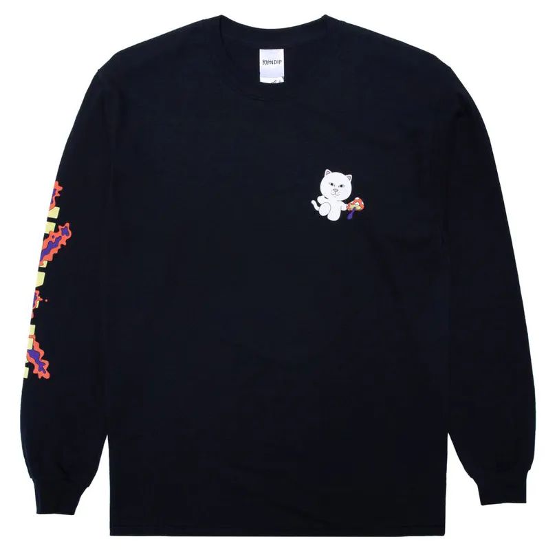 RIPNDIP Day Tripper Long Sleeve T Shirt - Black