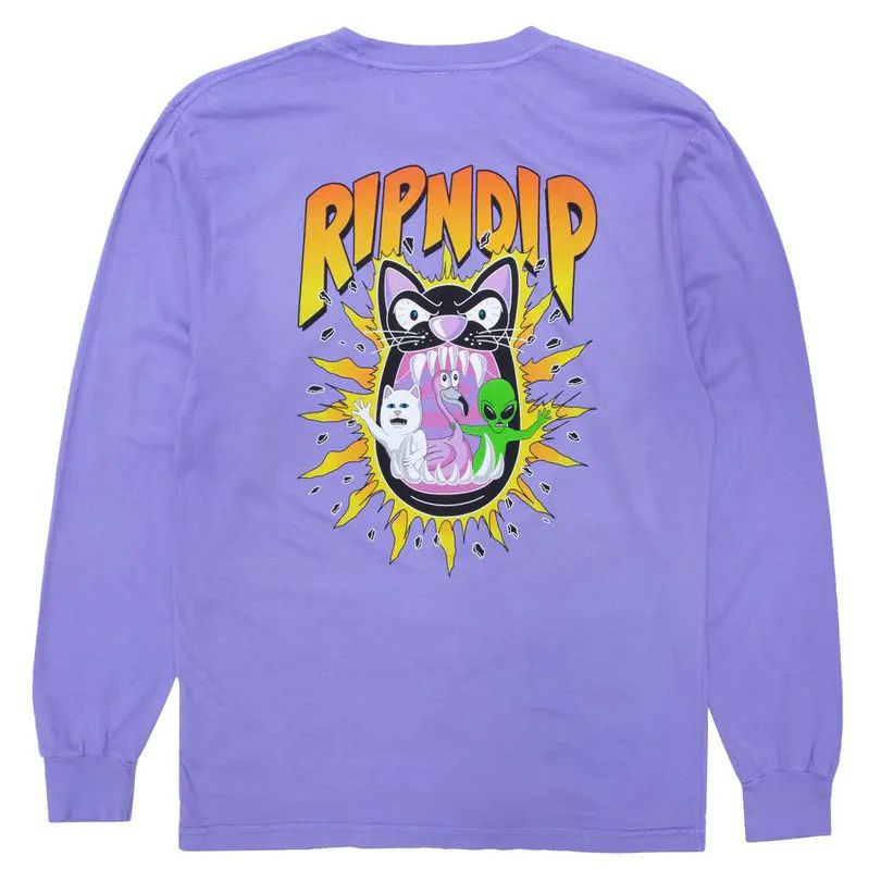 RIPNDIP Hellavanight Long Sleeve T Shirt - Lilac