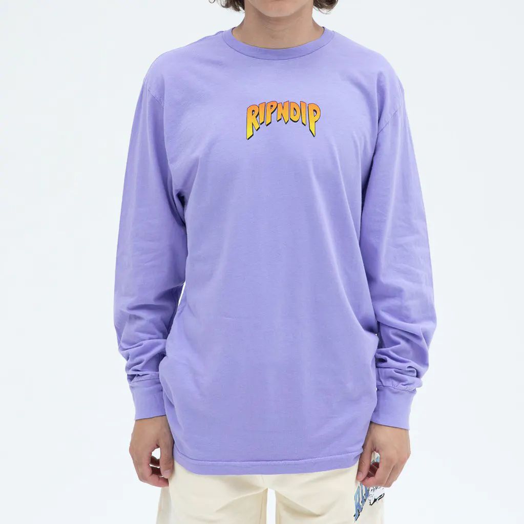 RIPNDIP Hellavanight Long Sleeve T Shirt - Lilac