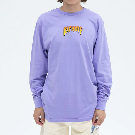 RIPNDIP Hellavanight Long Sleeve T Shirt - Lilac
