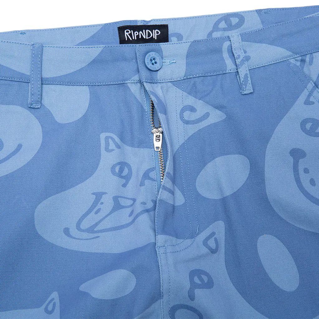 RIPNDIP Many Faces Cotton Twill Pants - Slate