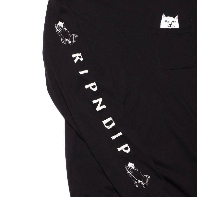 RIPNDIP Lord Nermal Long Sleeve T Shirt - Black