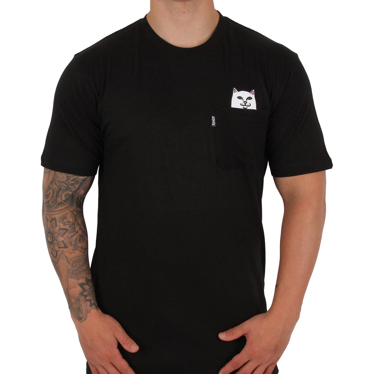 RIPNDIP Lord Nermal Earth Tone Pocket T Shirt - Black