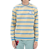 RIPNDIP Peek A Nerm Embroidered Brushed Fleece Crew Neck - Natural/Blue