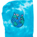 RIPNDIP Save The World Embroidered Hoodie - Aqua/Green Tie Dye