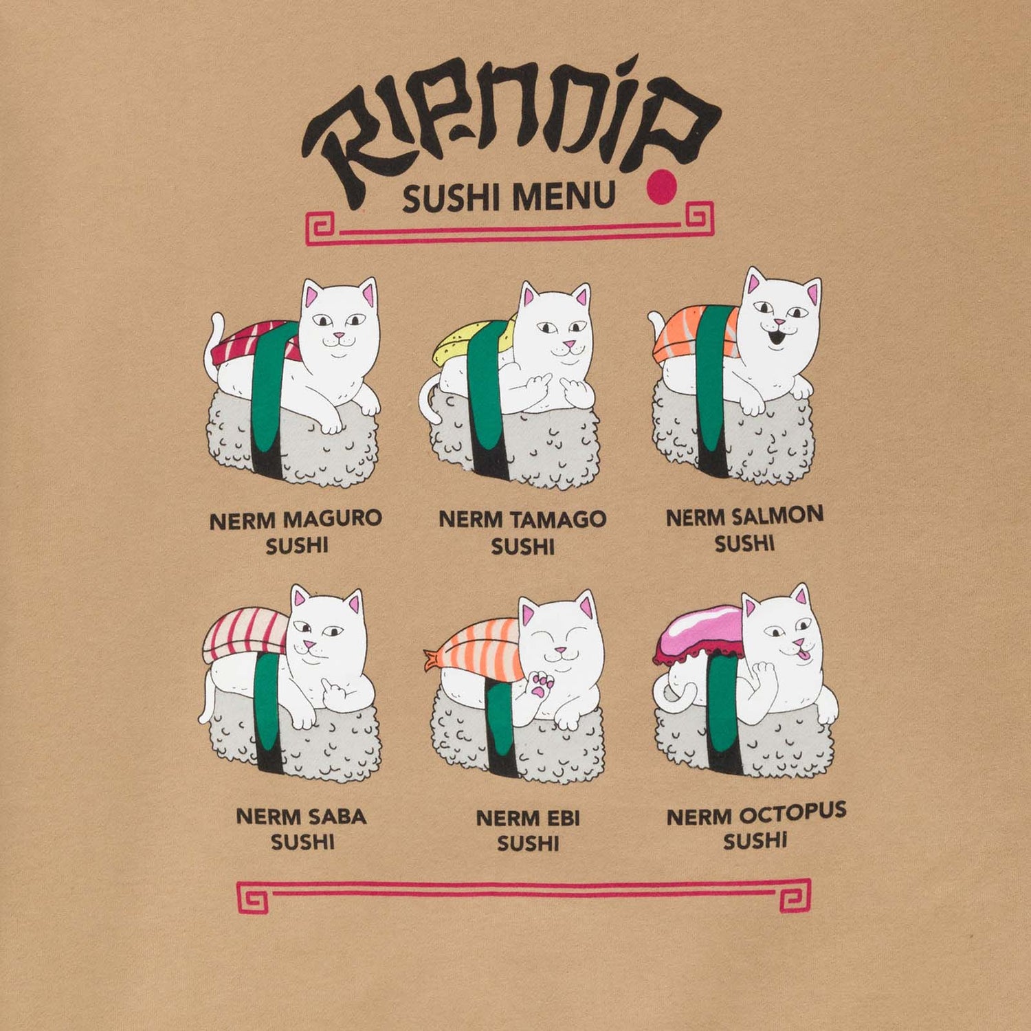 RIPNDIP Sushi Nerm Hoodie - Sandstone