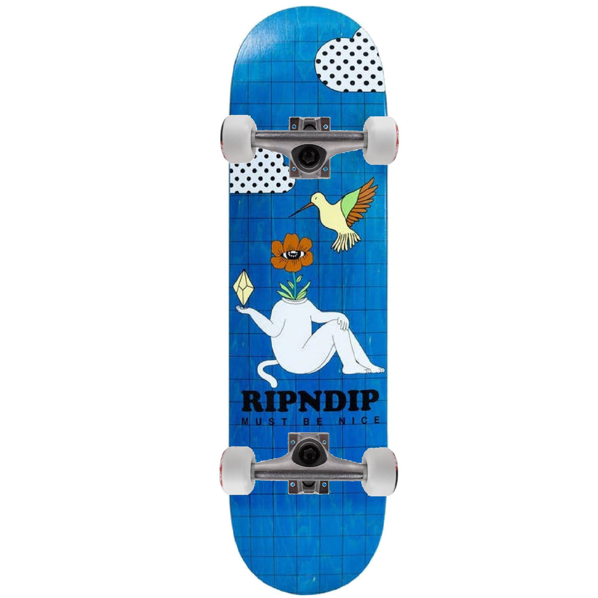 RIPNDIP Window Daze Custom Skateboard - Aqua 8.5''
