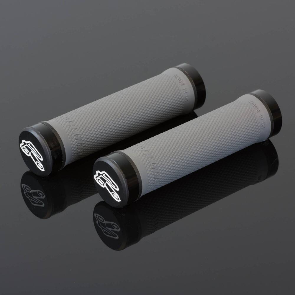 Renthal Medium Compound 130mm Lock-On Mountain Bike Grips - Medium Grey