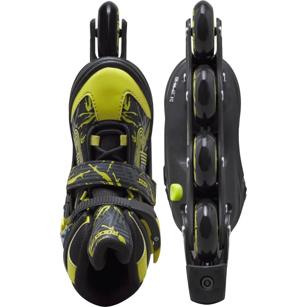 Roces Jokey 3.0 Adjustable Inline Skates - Black/Lime