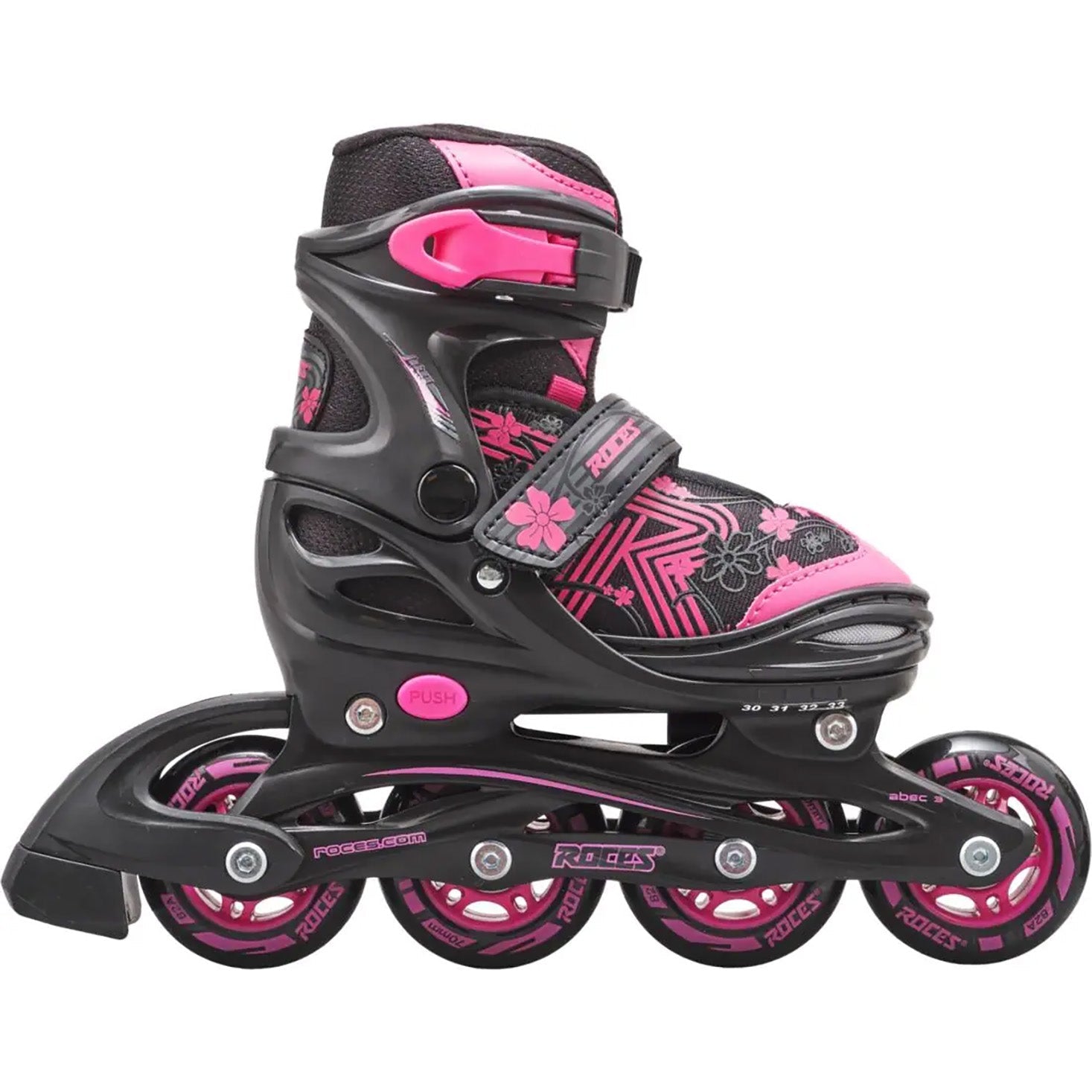 Roces Jokey 3.0 Adjustable Inline Skates - Black/Pink