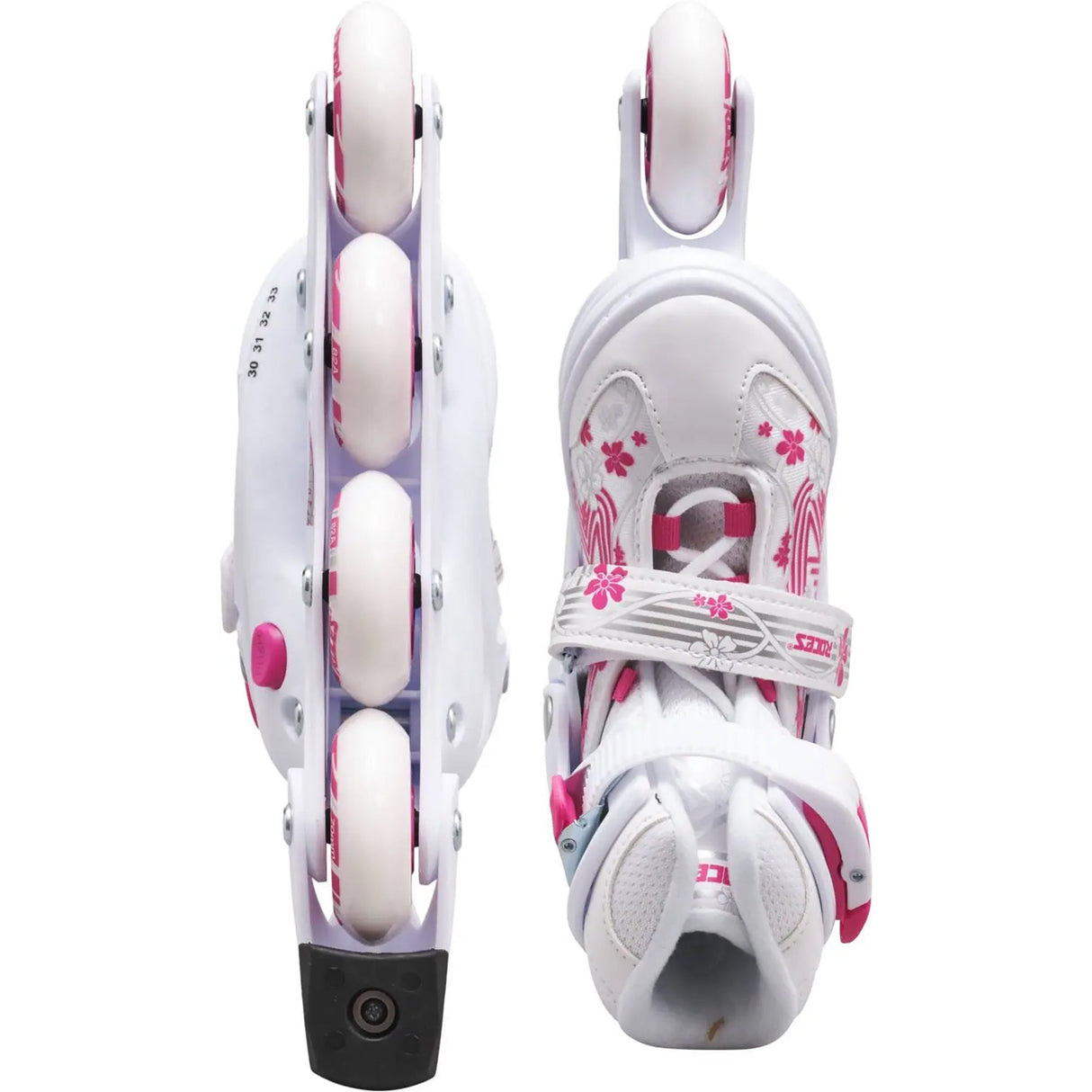 Roces Jokey 3.0 Adjustable Inline Skates - White/Pink