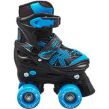 Roces Quaddy 3.0 Adjustable Roller Skates - Black/Blue Astro