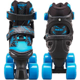 Roces Quaddy 3.0 Adjustable Roller Skates - Black/Blue Astro