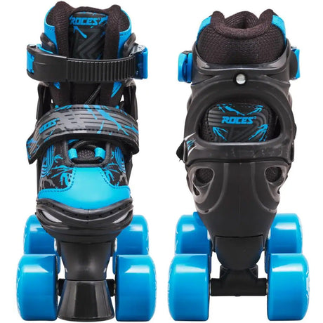 Roces Quaddy 3.0 Adjustable Roller Skates - Black/Blue Astro