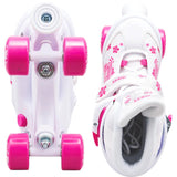 Roces Quaddy 3.0 Adjustable Roller Skates - White/Pink