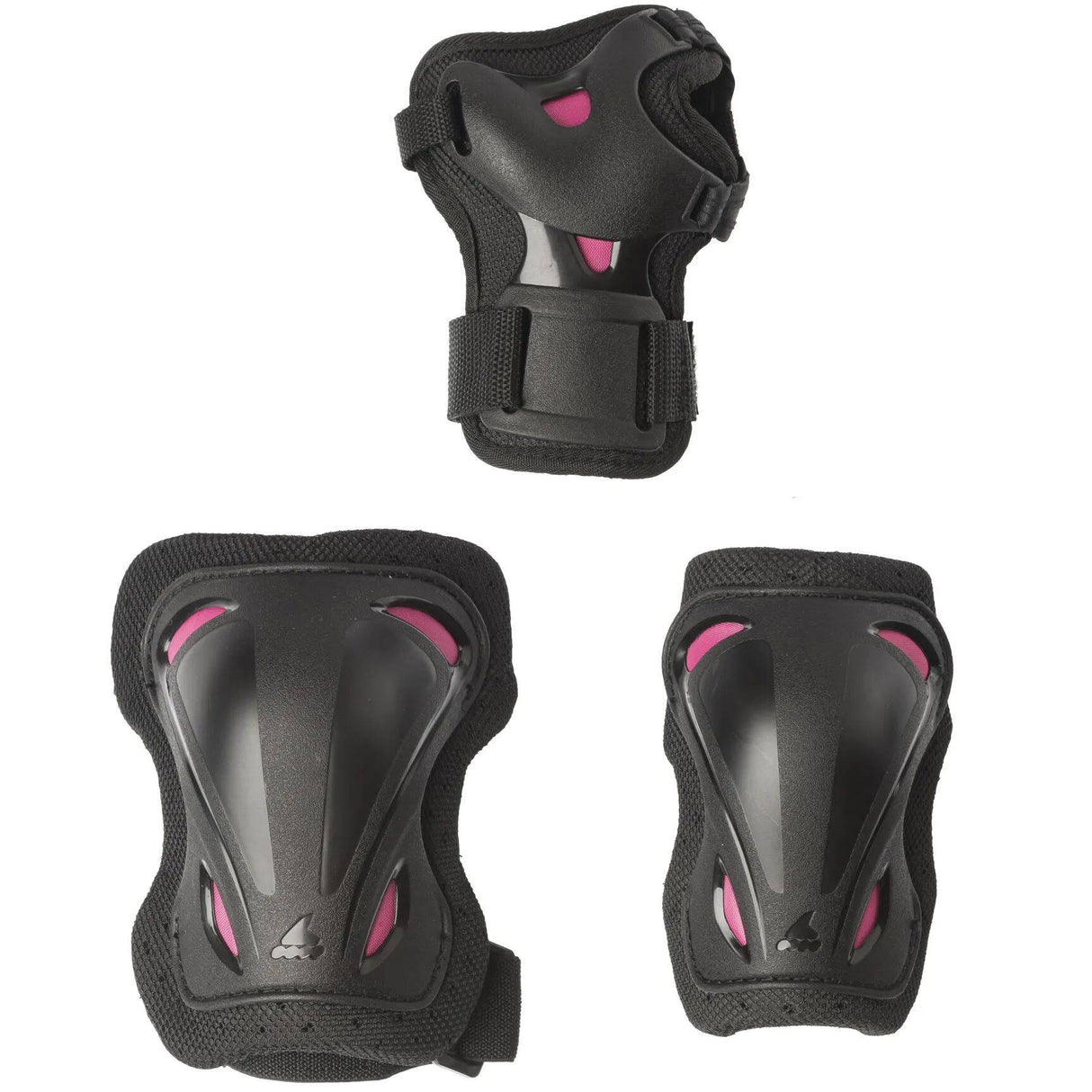 Rollerblade Skate Gear W 3 Pad Set - Black/Raspberry